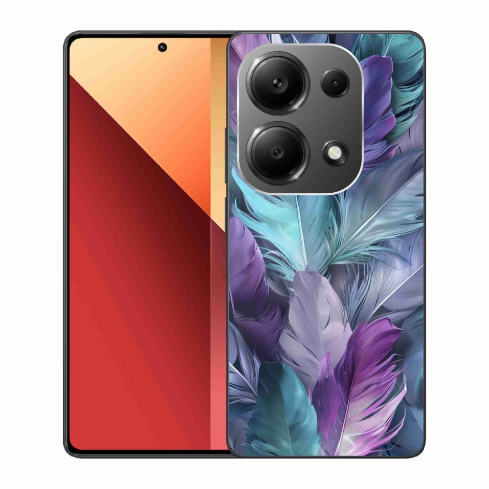 Gelový kryt mmCase na Xiaomi Redmi Note 13 Pro 4G/Poco M6 Pro - barevné peří 2