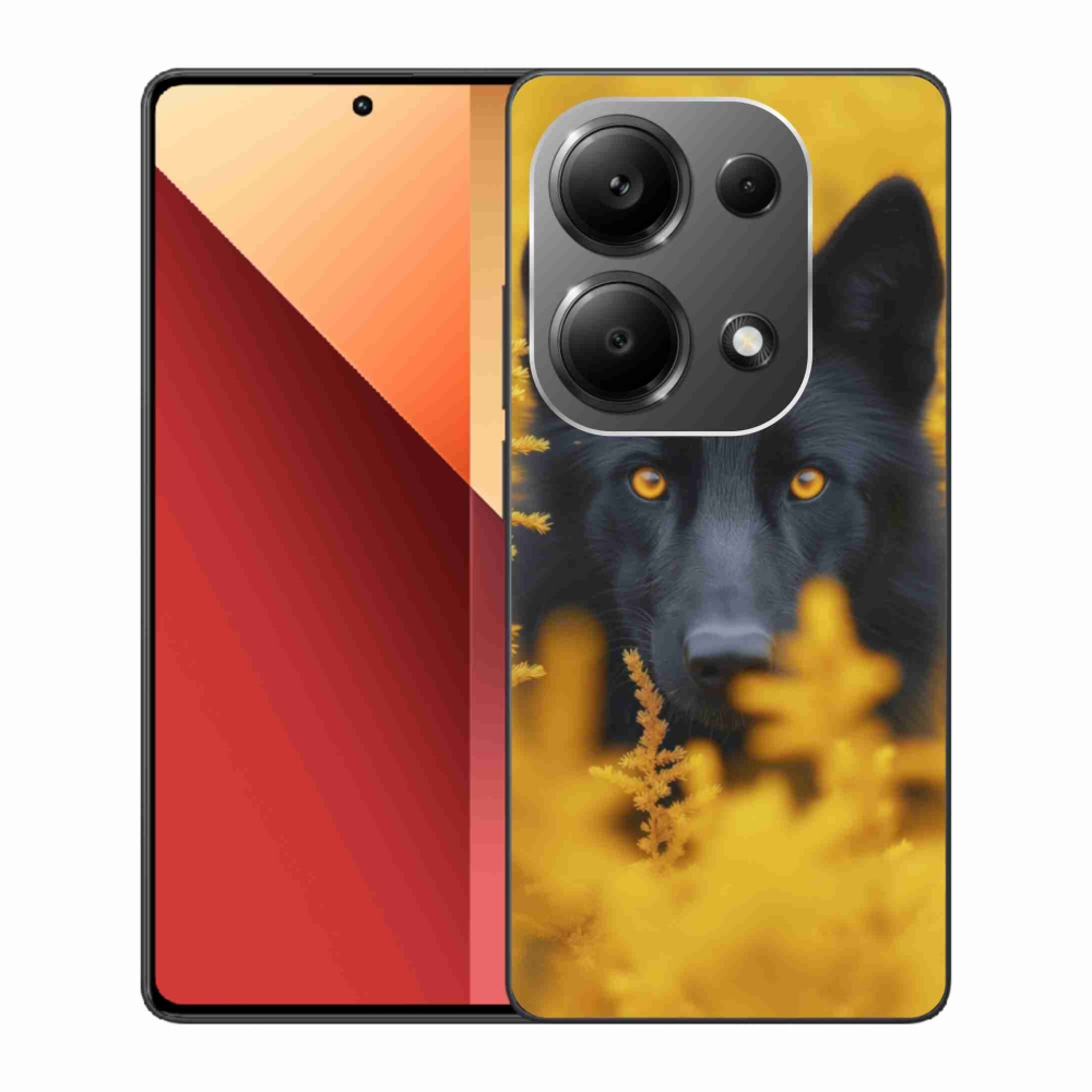 Gelový kryt mmCase na Xiaomi Redmi Note 13 Pro 4G/Poco M6 Pro - černý vlk 2