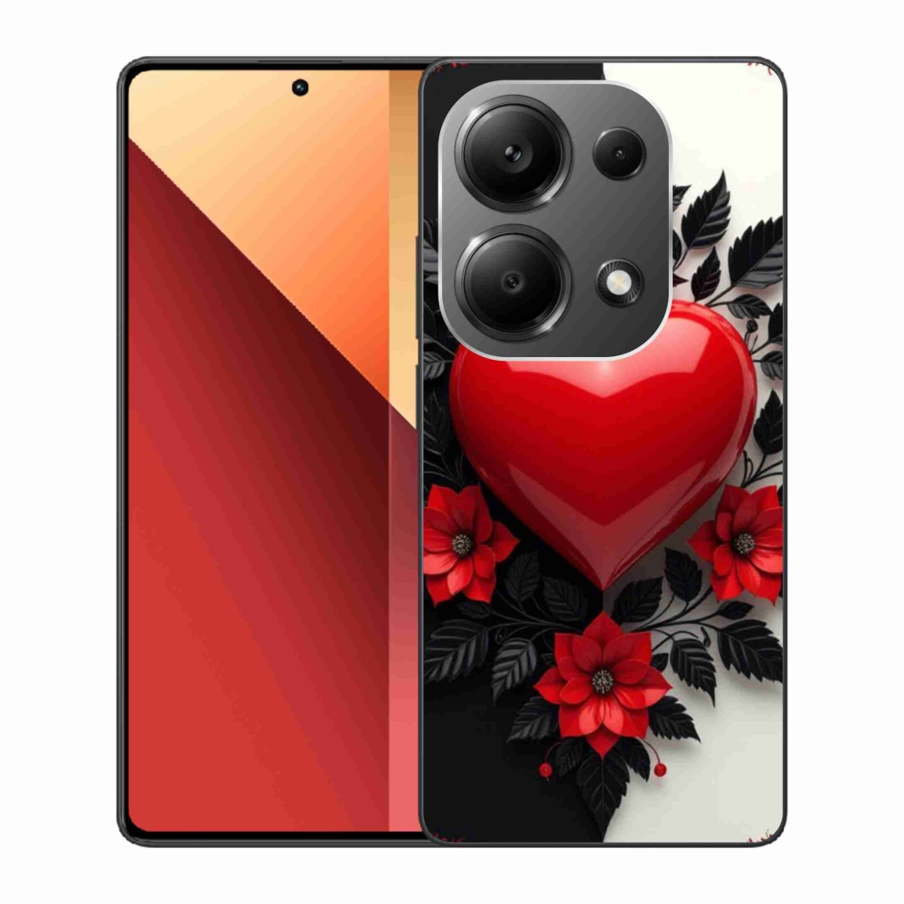 Gelový kryt mmCase na Xiaomi Redmi Note 13 Pro 4G/Poco M6 Pro - červené srdce