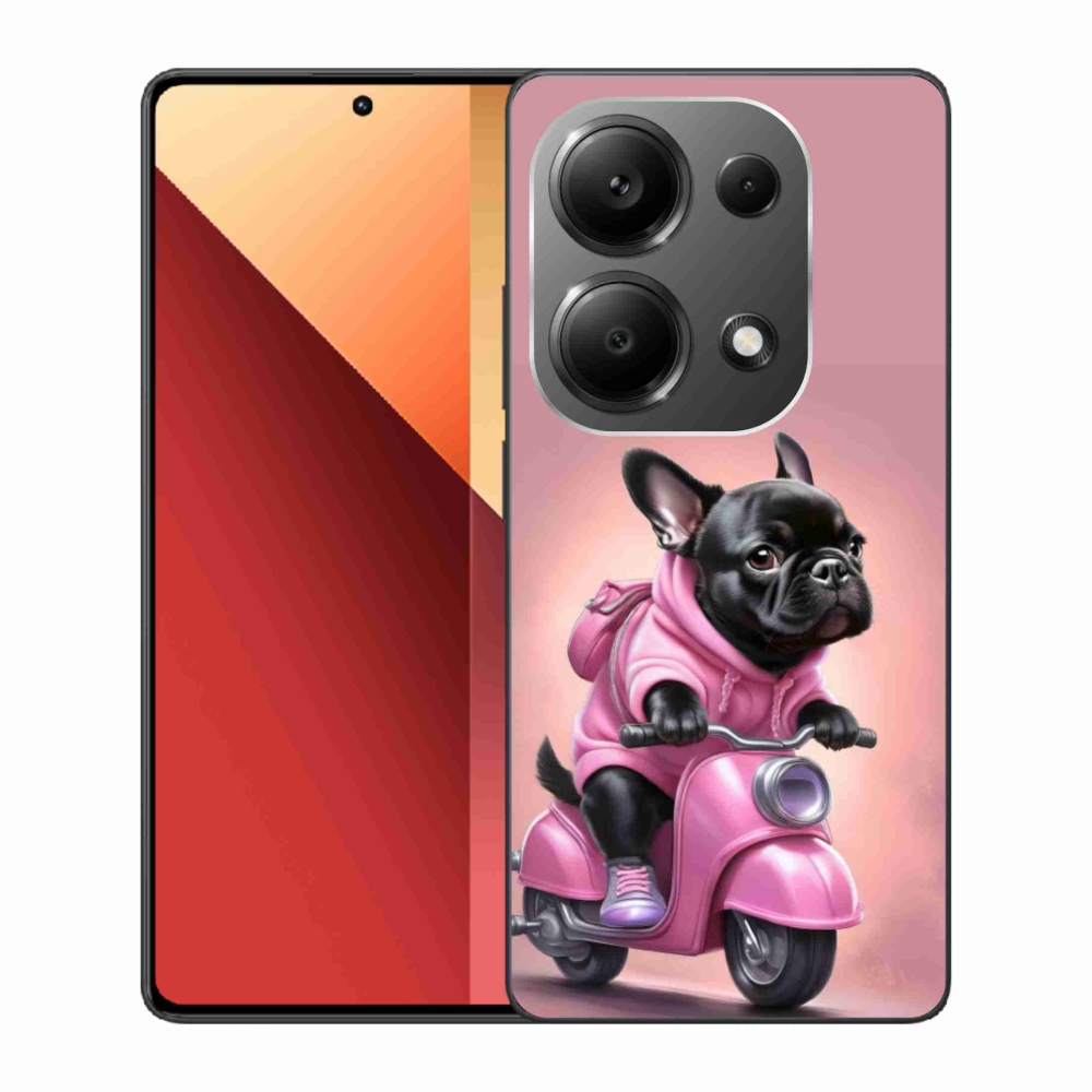 Gelový kryt mmCase na Xiaomi Redmi Note 13 Pro 4G/Poco M6 Pro - francouzský buldoček na skútru