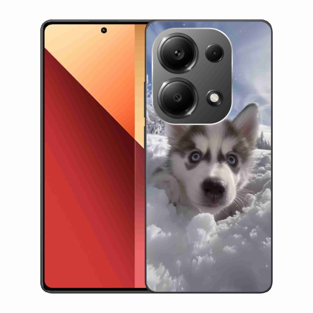 Gelový kryt mmCase na Xiaomi Redmi Note 13 Pro 4G/Poco M6 Pro - husky ve sněhu