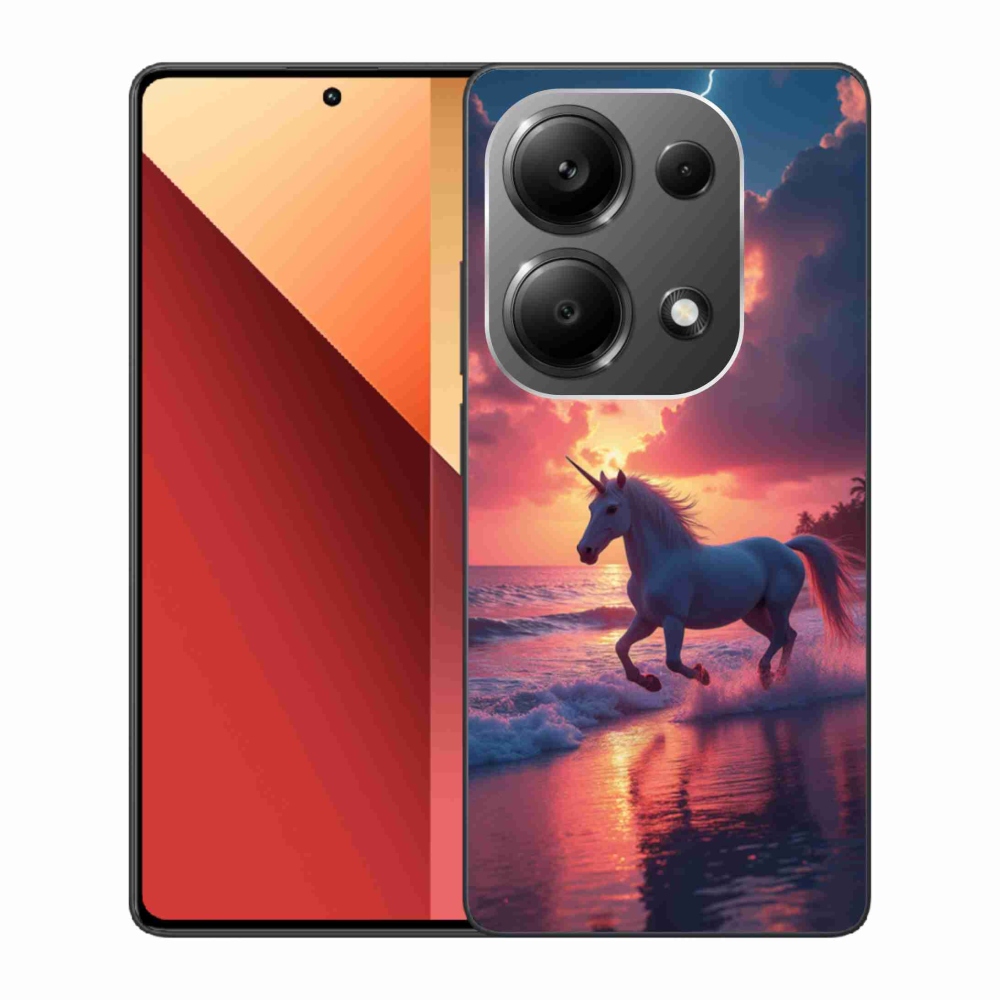Gelový kryt mmCase na Xiaomi Redmi Note 13 Pro 4G/Poco M6 Pro - jednorožec na pláži