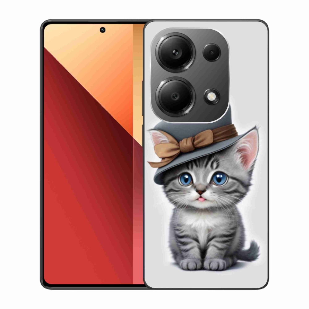 Gelový kryt mmCase na Xiaomi Redmi Note 13 Pro 4G/Poco M6 Pro - kotě s kloboukem