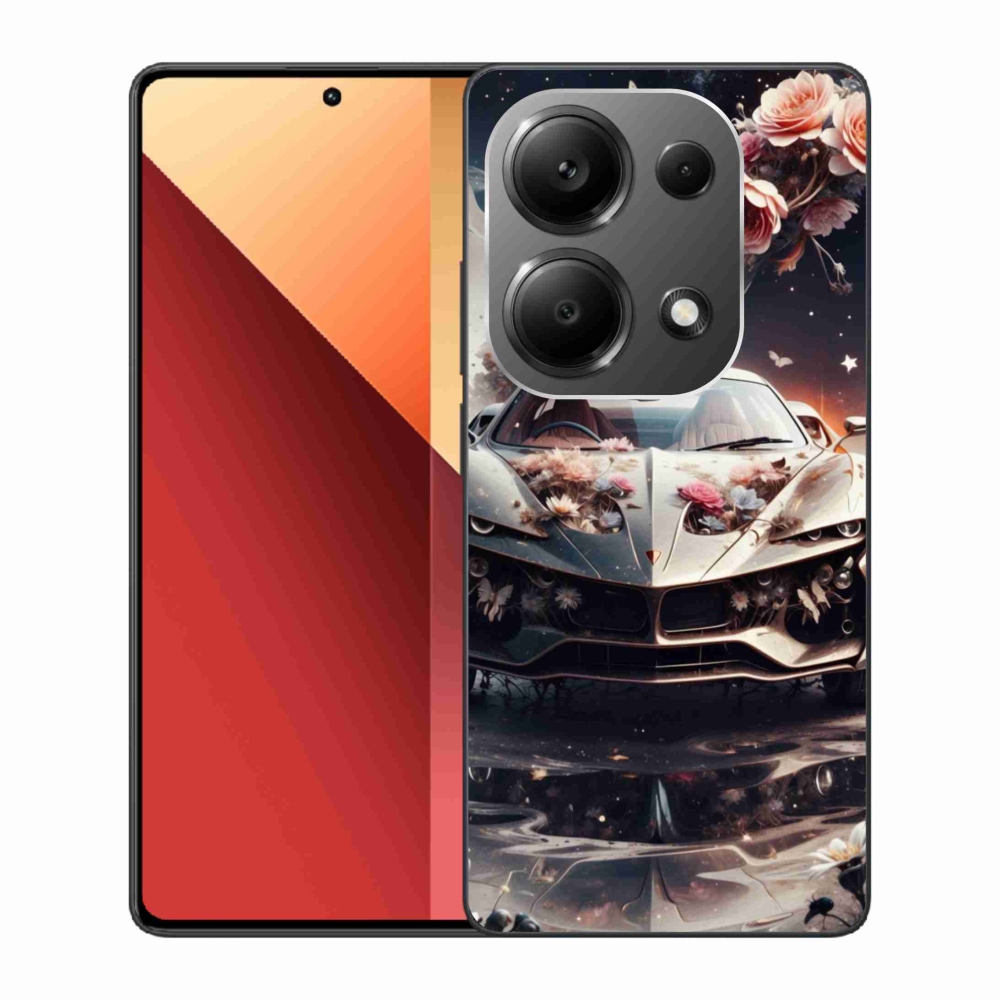 Gelový kryt mmCase na Xiaomi Redmi Note 13 Pro 4G/Poco M6 Pro - květinový sProtovní vůz