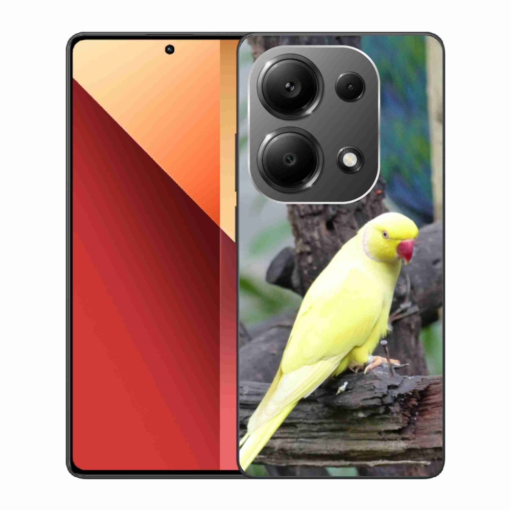Gelový kryt mmCase na Xiaomi Redmi Note 13 Pro 4G/Poco M6 Pro - papoušek alexandr žlutý