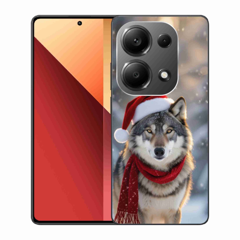 Gelový kryt mmCase na Xiaomi Redmi Note 13 Pro 4G/Poco M6 Pro - vánoční vlk