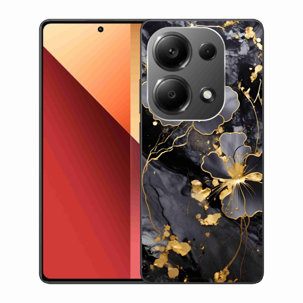 Gelový kryt mmCase na Xiaomi Redmi Note 13 Pro 4G/Poco M6 Pro - zlaté květy