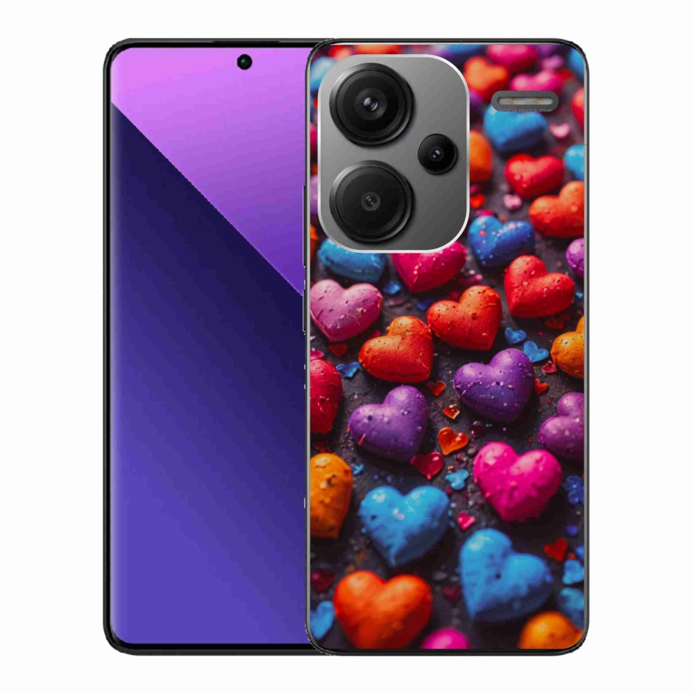 Gelový kryt mmCase na Xiaomi Redmi Note 13 Pro+ 5G - barevná srdce
