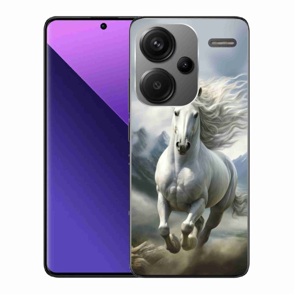 Gelový kryt mmCase na Xiaomi Redmi Note 13 Pro+ 5G - běžící bílý kůň 3