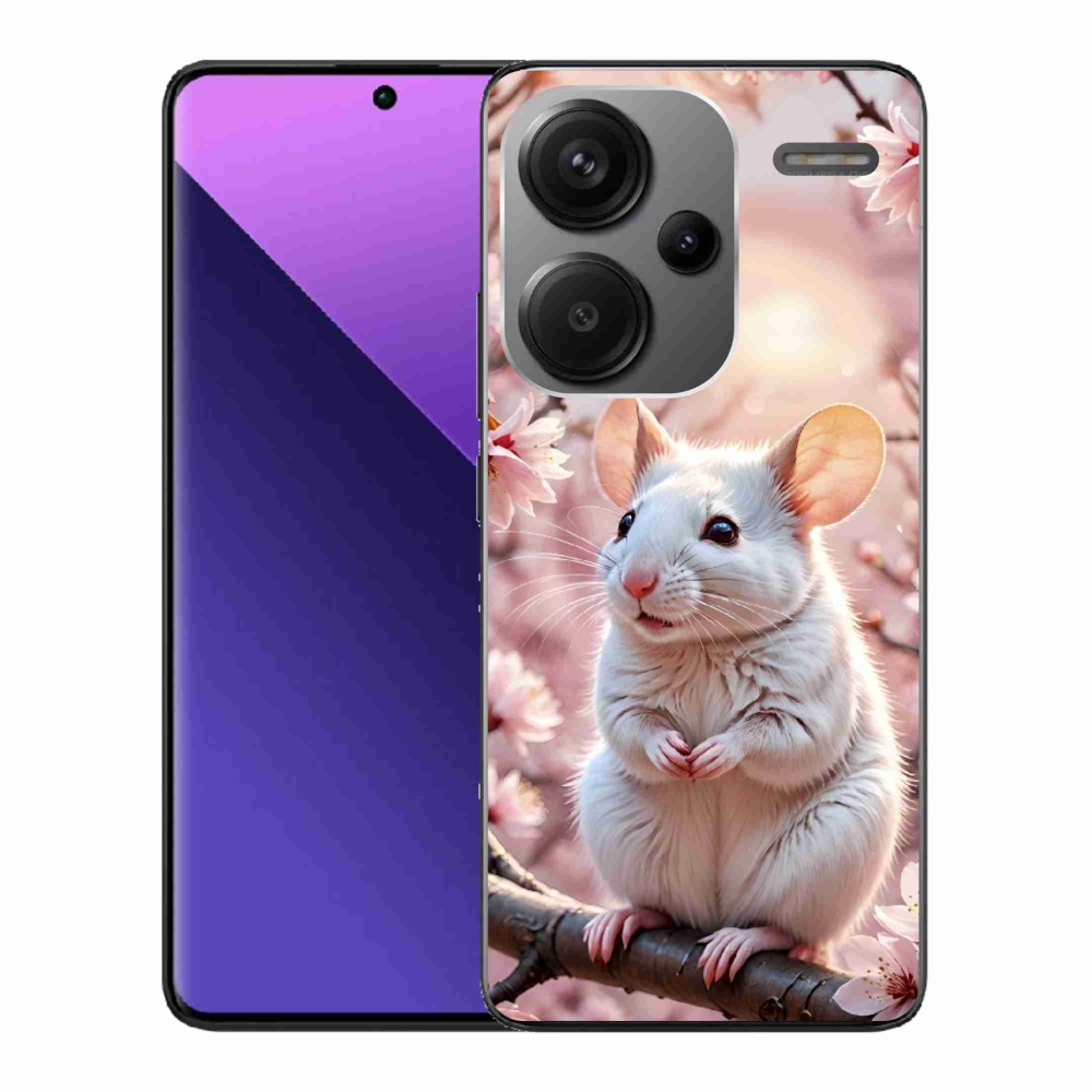 Gelový kryt mmCase na Xiaomi Redmi Note 13 Pro+ 5G - bílá myš na větvi