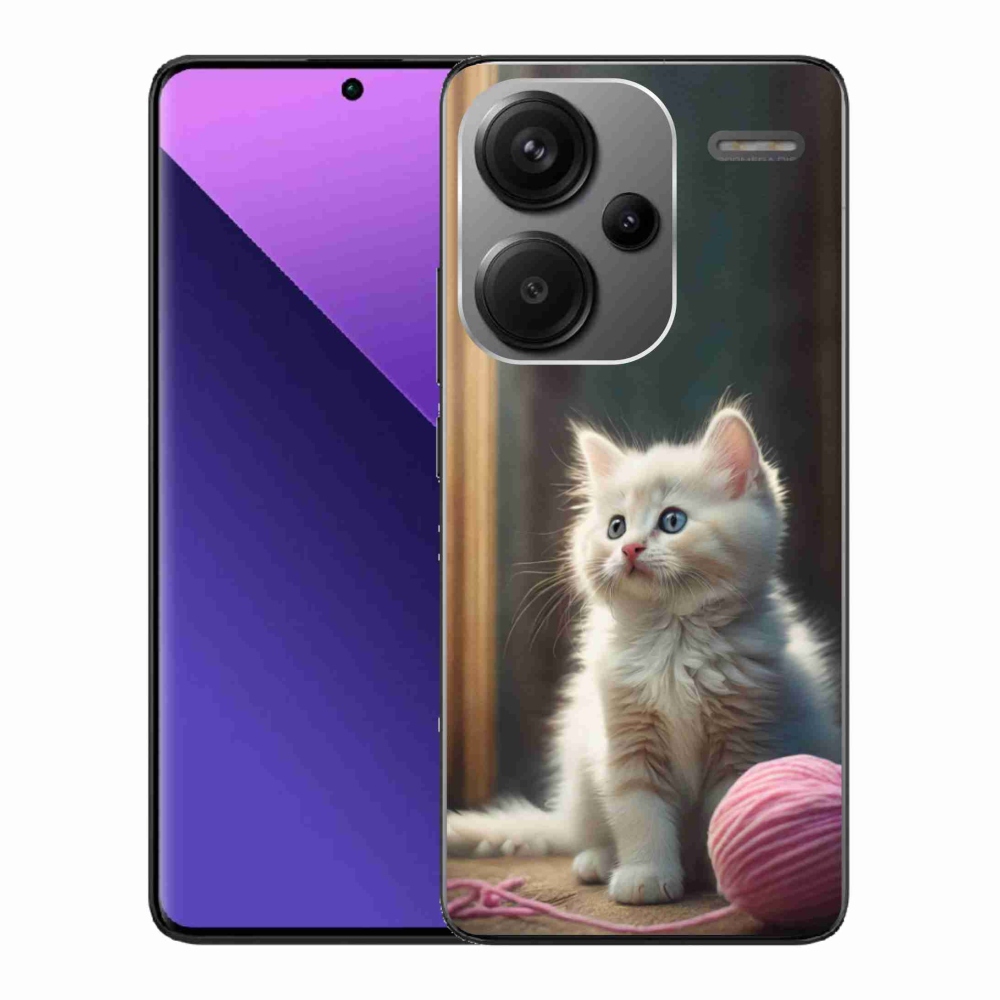 Gelový kryt mmCase na Xiaomi Redmi Note 13 Pro+ 5G - bílé kotě 2