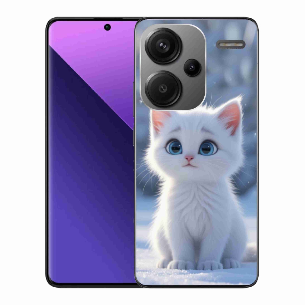 Gelový kryt mmCase na Xiaomi Redmi Note 13 Pro+ 5G - bílé kotě 3
