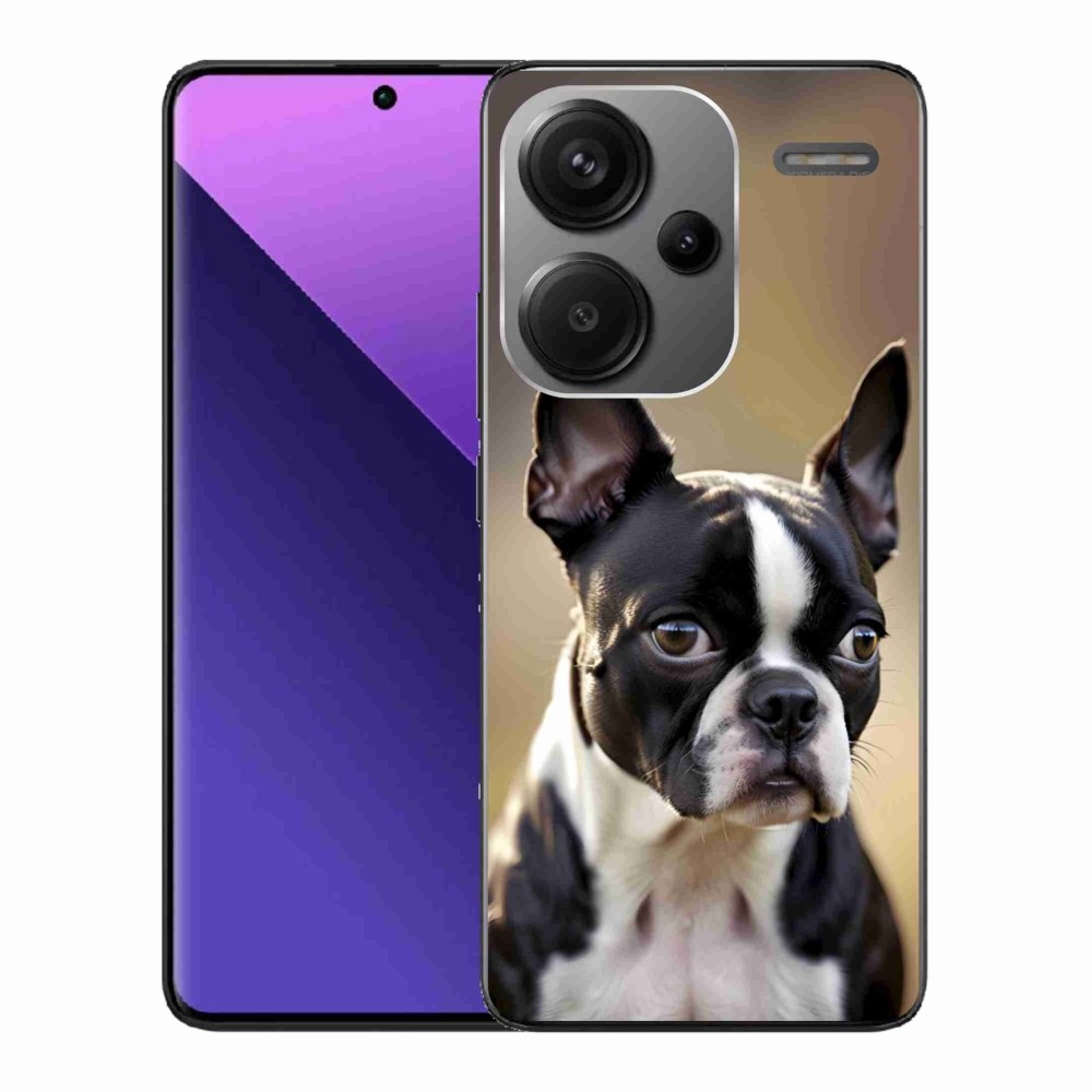 Gelový kryt mmCase na Xiaomi Redmi Note 13 Pro+ 5G - bostonský teriér