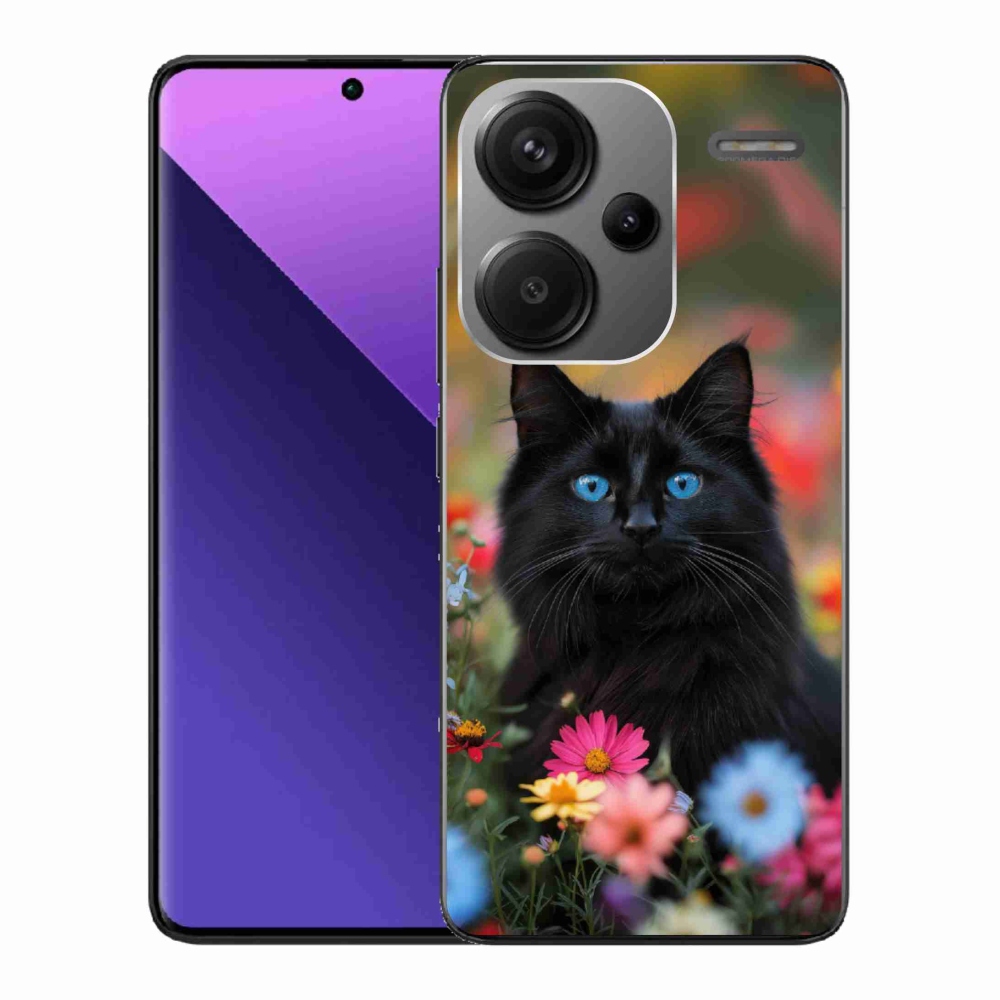 Gelový kryt mmCase na Xiaomi Redmi Note 13 Pro+ 5G - černé kotě 4