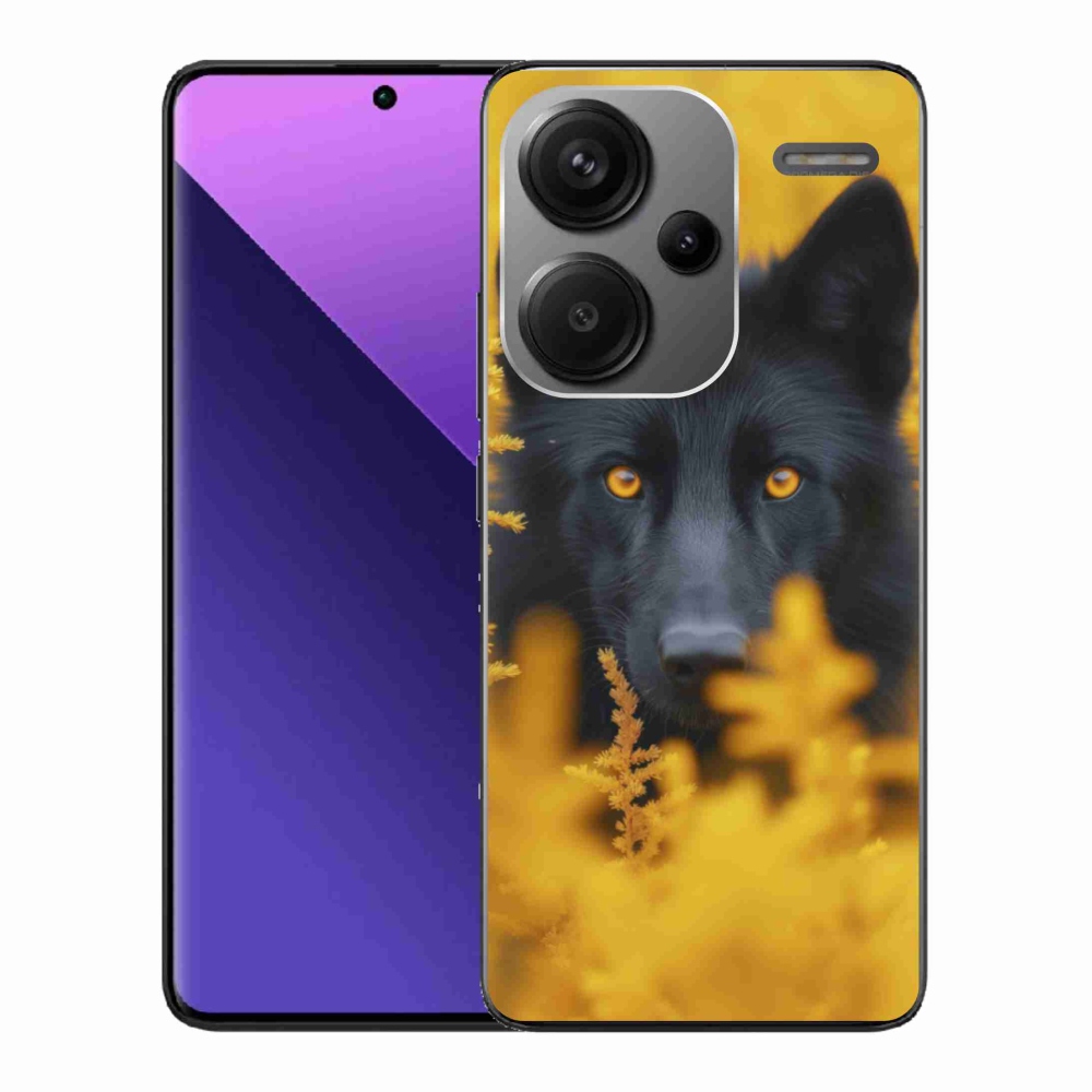 Gelový kryt mmCase na Xiaomi Redmi Note 13 Pro+ 5G - černý vlk 2