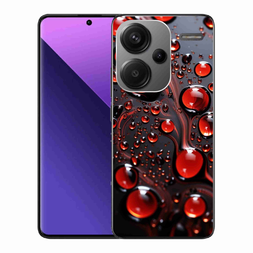 Gelový kryt mmCase na Xiaomi Redmi Note 13 Pro+ 5G - červené kapky 2