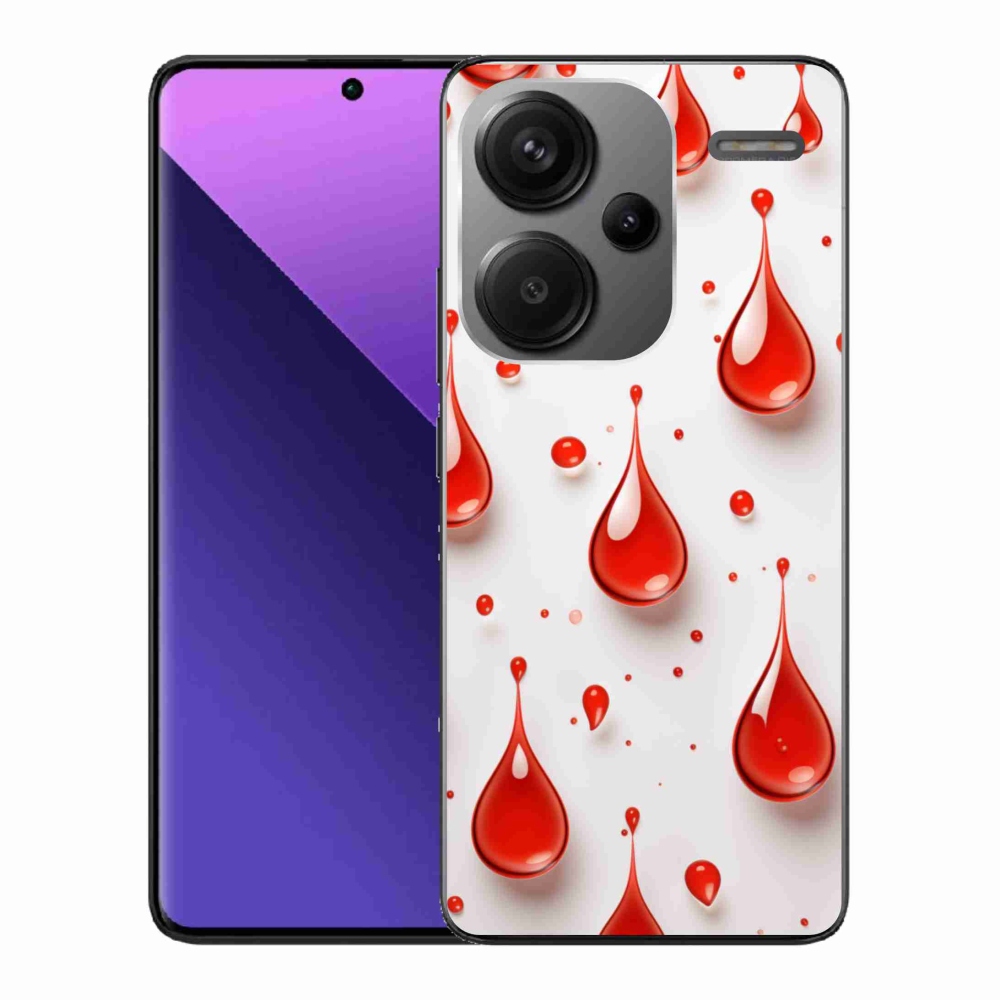 Gelový kryt mmCase na Xiaomi Redmi Note 13 Pro+ 5G - červené kapky