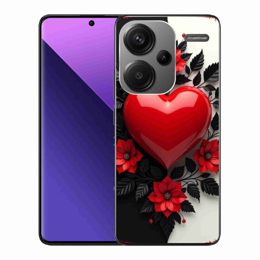 Gelový kryt mmCase na Xiaomi Redmi Note 13 Pro+ 5G - červené srdce