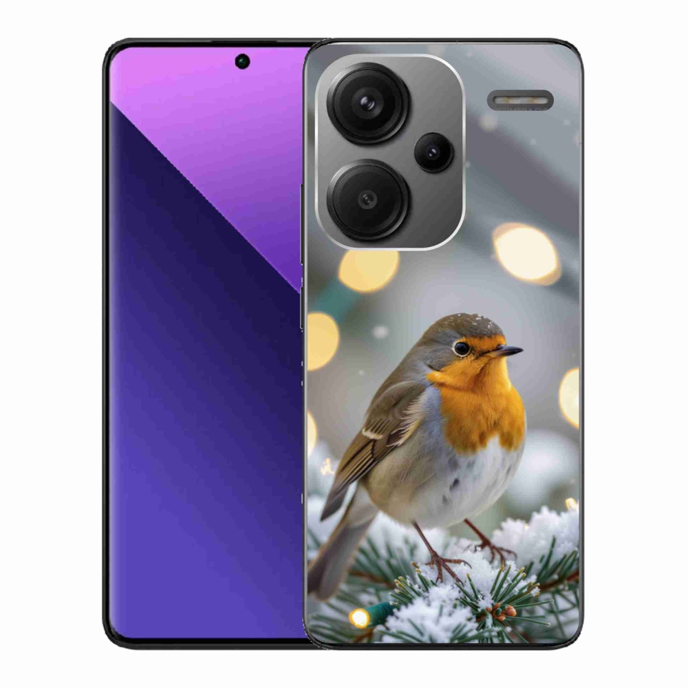 Gelový kryt mmCase na Xiaomi Redmi Note 13 Pro+ 5G - červenka v zimě