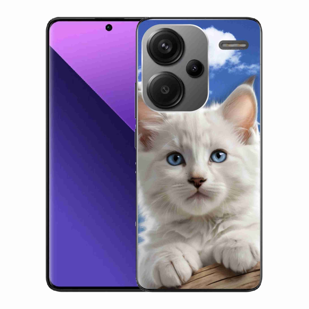 Gelový kryt mmCase na Xiaomi Redmi Note 13 Pro+ 5G - kotě a oblaka