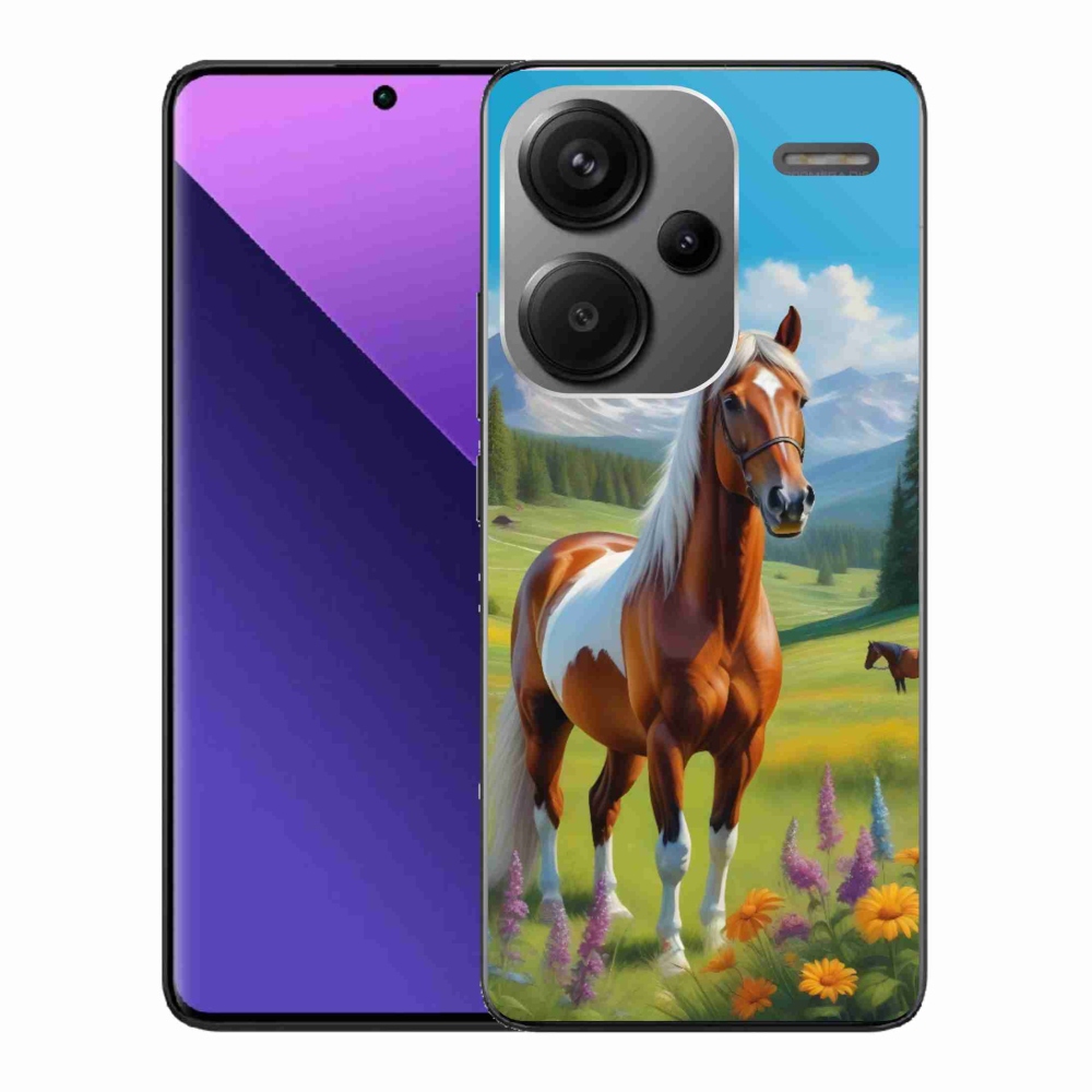 Gelový kryt mmCase na Xiaomi Redmi Note 13 Pro+ 5G - kůň na louce