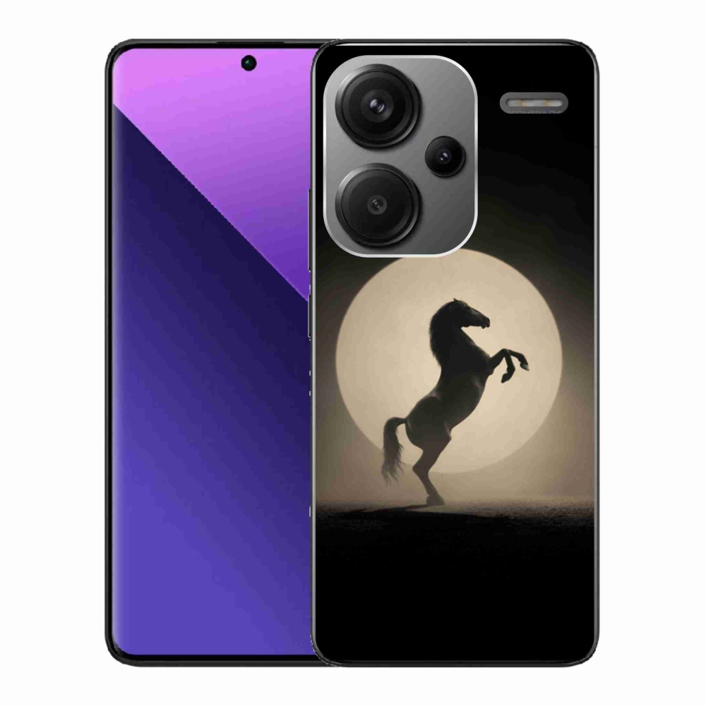 Gelový kryt mmCase na Xiaomi Redmi Note 13 Pro+ 5G - kůň v siluetě