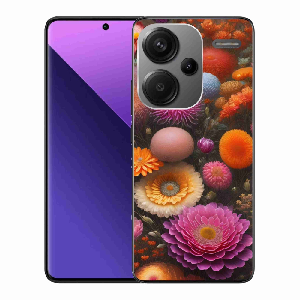 Gelový kryt mmCase na Xiaomi Redmi Note 13 Pro+ 5G - květinová kompozice