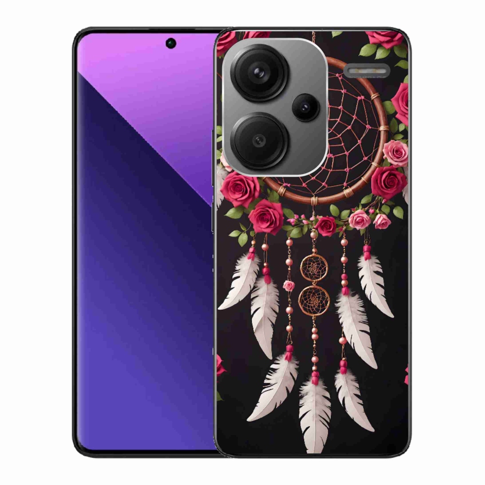 Gelový kryt mmCase na Xiaomi Redmi Note 13 Pro+ 5G - lapač snů s růžemi