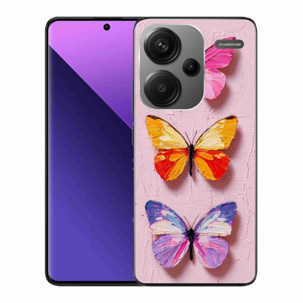 Gelový kryt mmCase na Xiaomi Redmi Note 13 Pro+ 5G - motýlí trojice