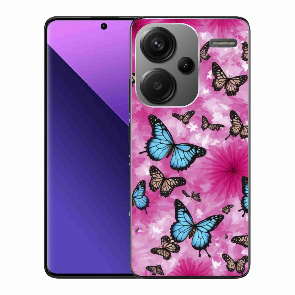 Gelový kryt mmCase na Xiaomi Redmi Note 13 Pro+ 5G - motýlí zahrada