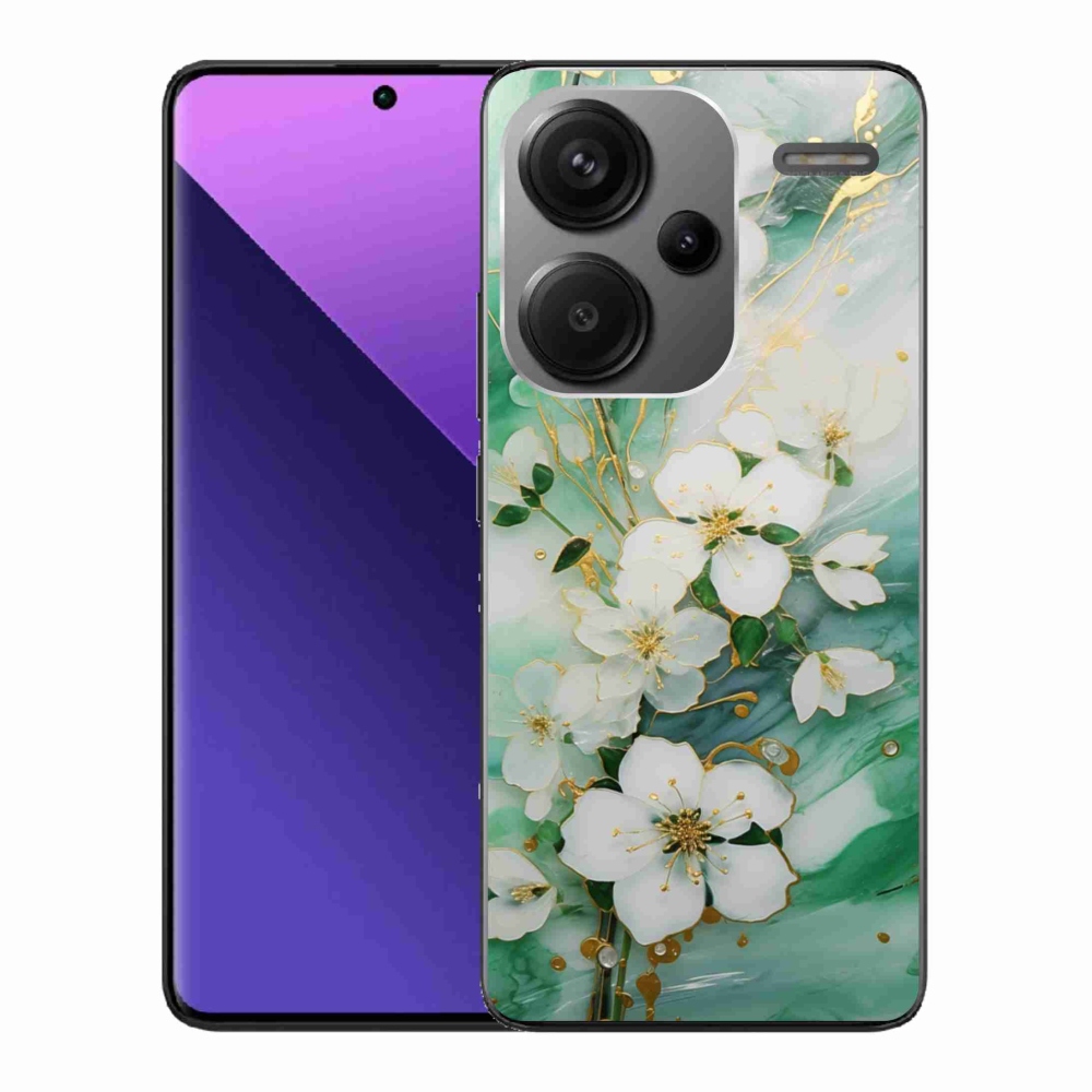 Gelový kryt mmCase na Xiaomi Redmi Note 13 Pro+ 5G - něžné květy