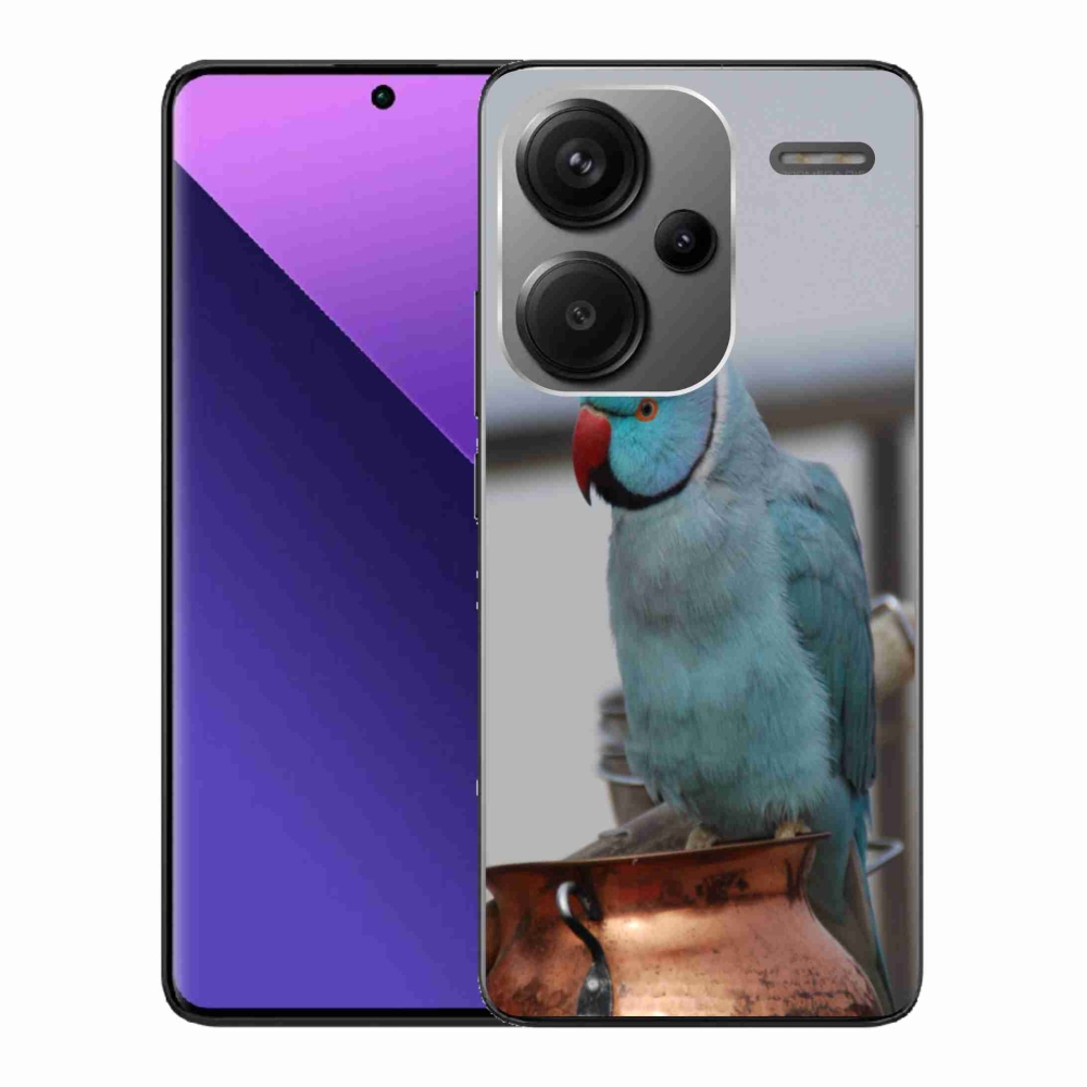 Gelový kryt mmCase na Xiaomi Redmi Note 13 Pro+ 5G - papoušek alexandr modrý