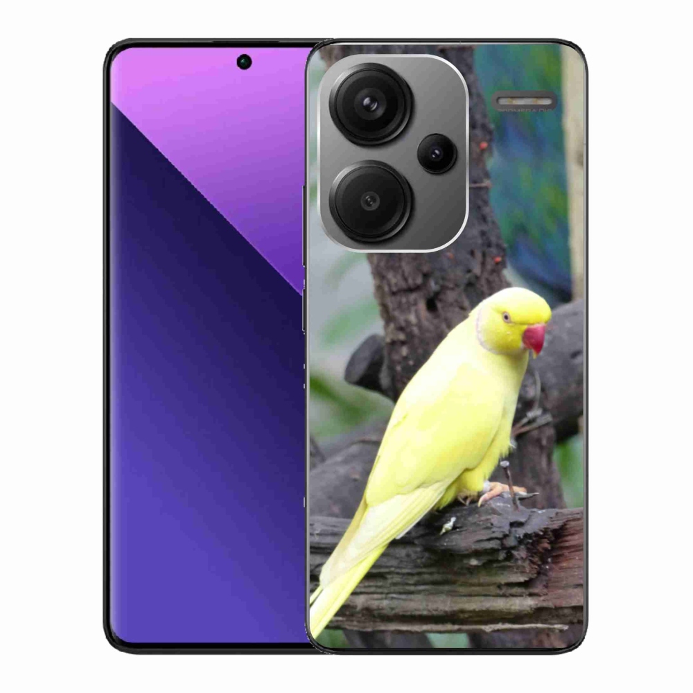 Gelový kryt mmCase na Xiaomi Redmi Note 13 Pro+ 5G - papoušek alexandr žlutý