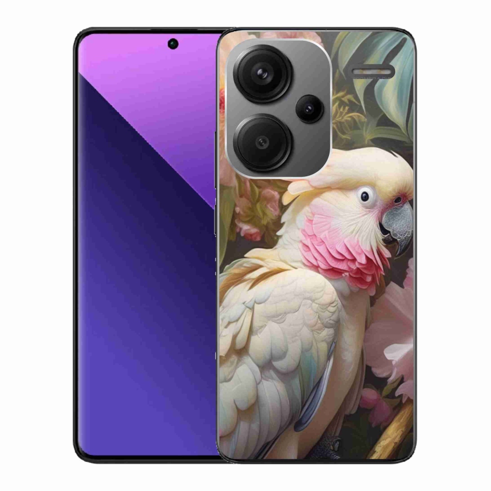 Gelový kryt mmCase na Xiaomi Redmi Note 13 Pro+ 5G - papoušek kakadu růžový 2