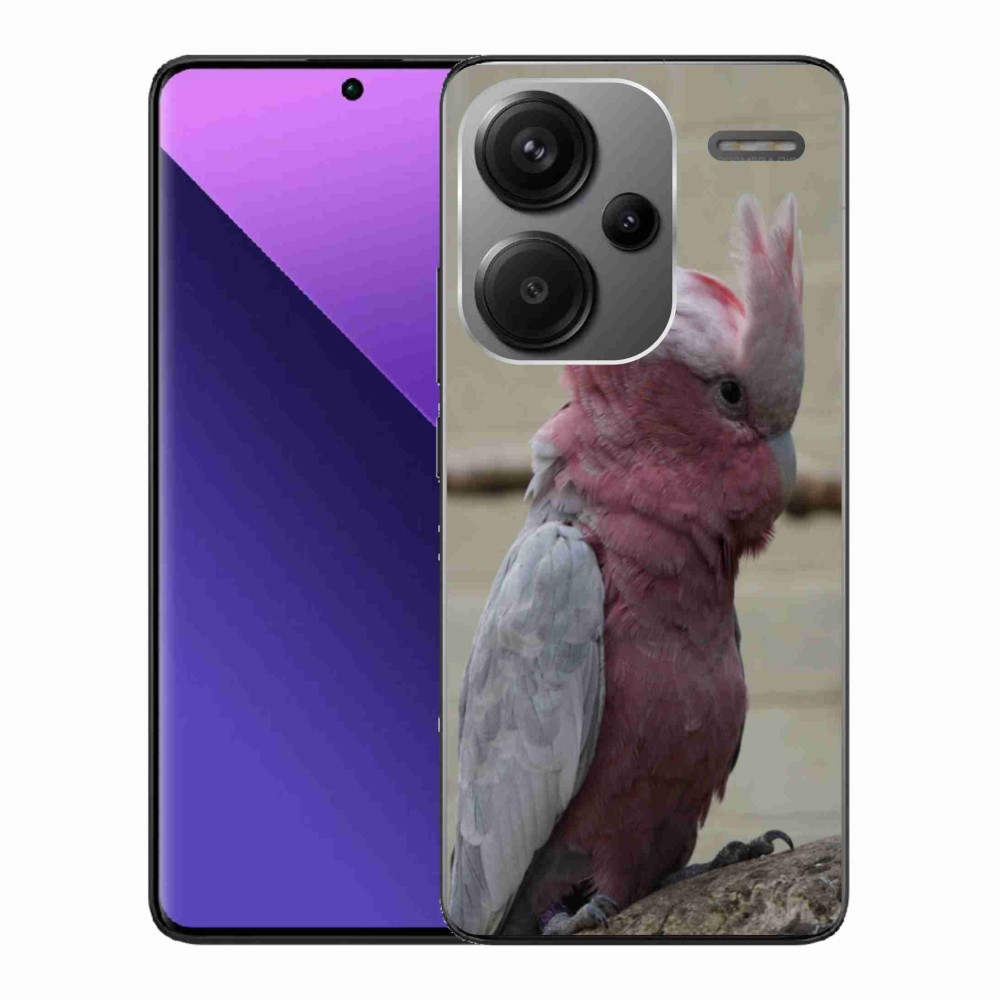 Gelový kryt mmCase na Xiaomi Redmi Note 13 Pro+ 5G - papoušek kakadu růžový
