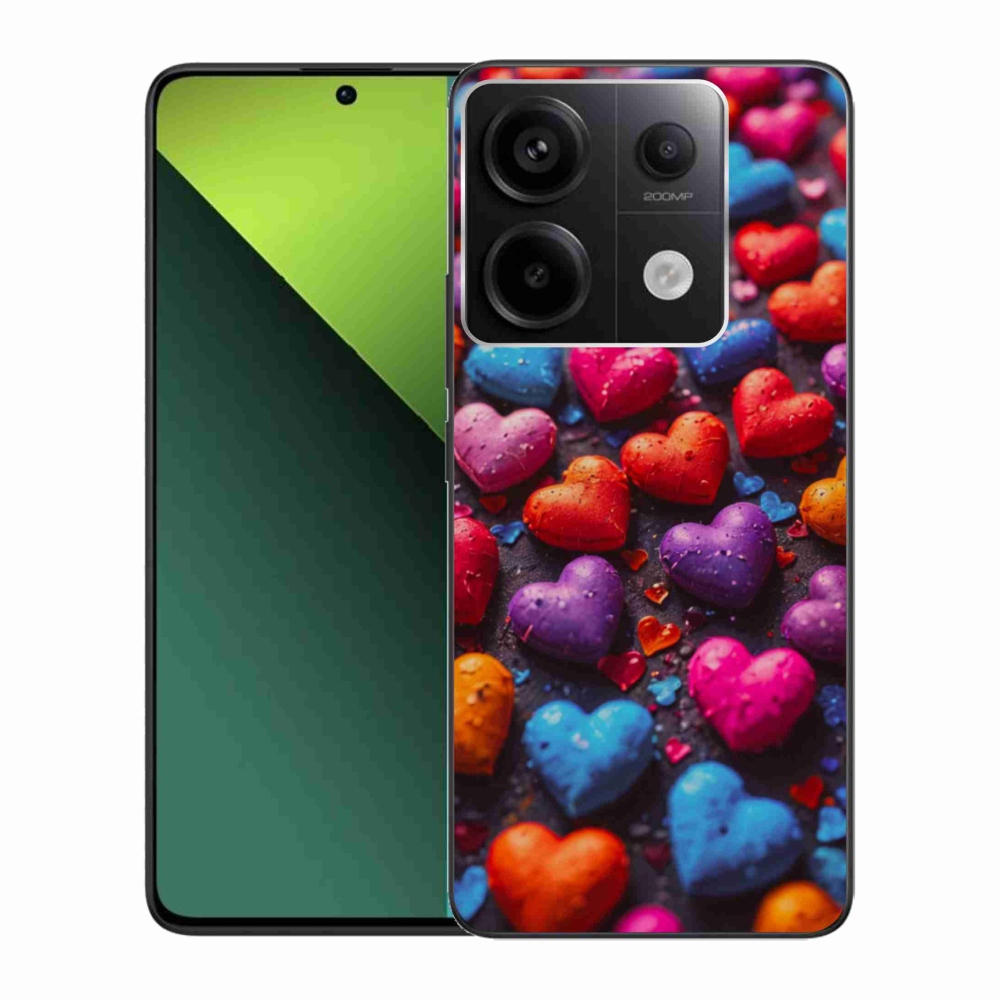 Gelový kryt mmCase na Xiaomi Redmi Note 13 Pro 5G/Poco X6 5G - barevná srdce