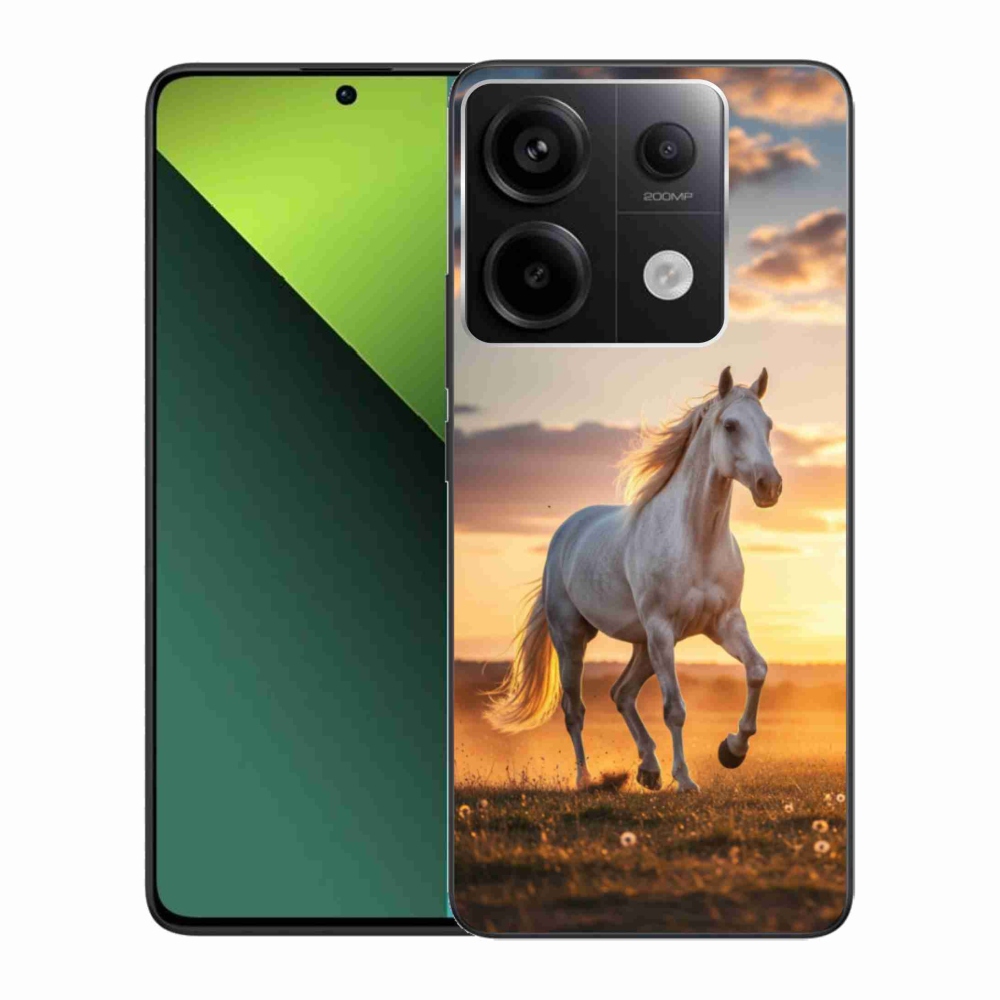 Gelový kryt mmCase na Xiaomi Redmi Note 13 Pro 5G/Poco X6 5G - běžící bílý kůň 2