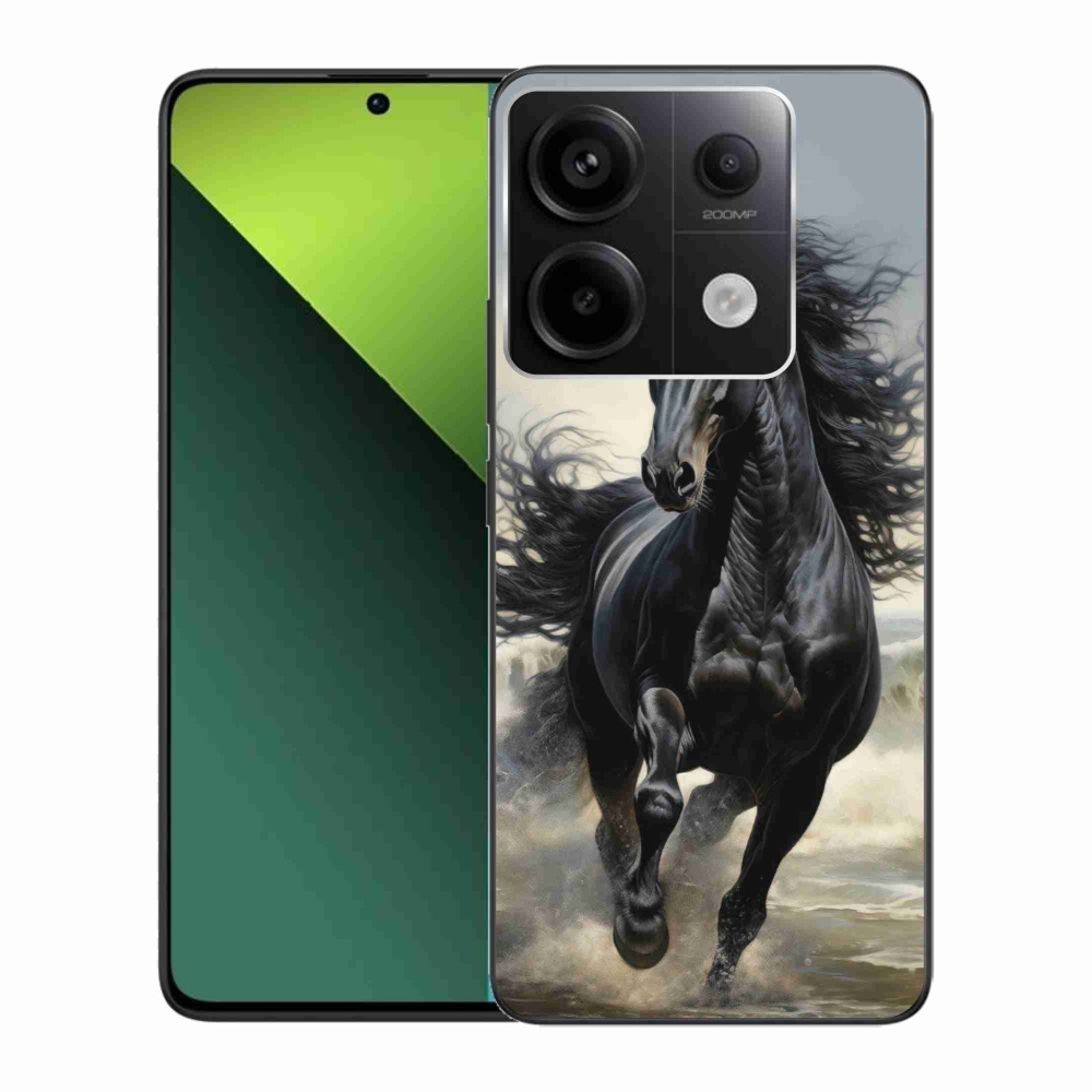 Gelový kryt mmCase na Xiaomi Redmi Note 13 Pro 5G/Poco X6 5G - běžící černý kůň