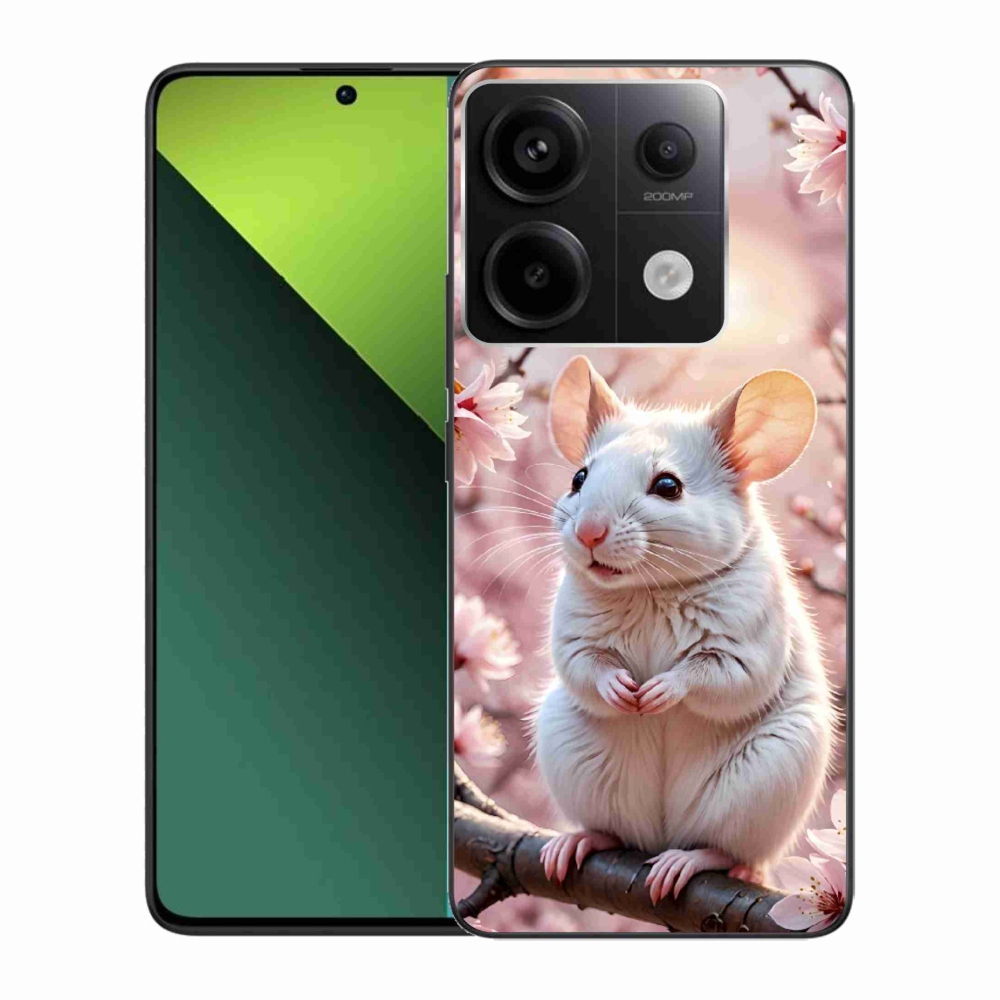 Gelový kryt mmCase na Xiaomi Redmi Note 13 Pro 5G/Poco X6 5G - bílá myš na větvi