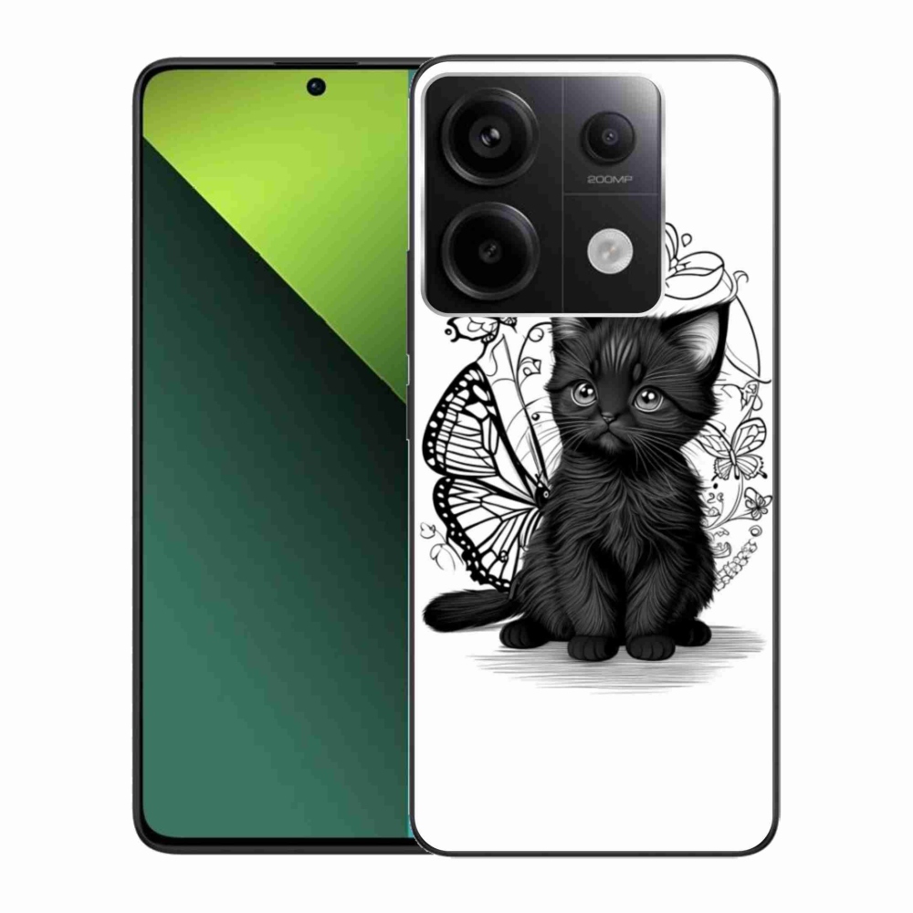 Gelový kryt mmCase na Xiaomi Redmi Note 13 Pro 5G/Poco X6 5G - černé kotě
