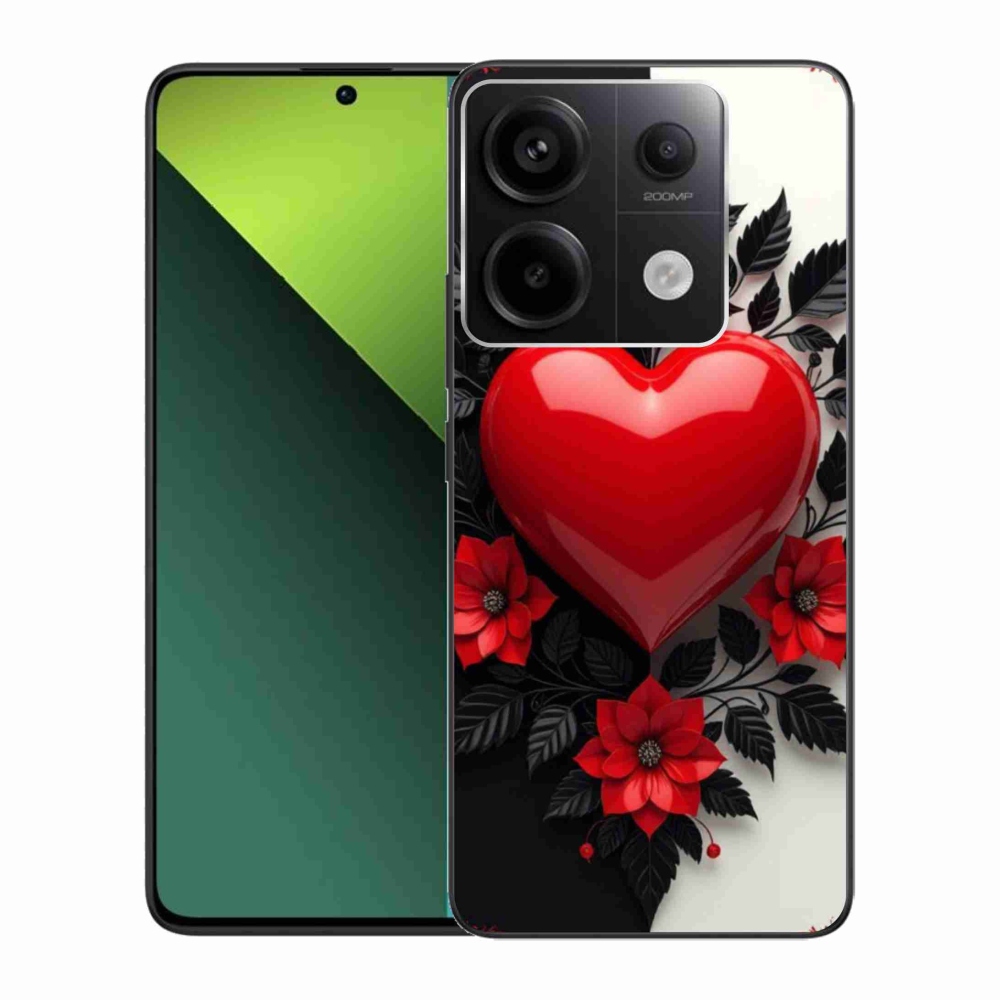 Gelový kryt mmCase na Xiaomi Redmi Note 13 Pro 5G/Poco X6 5G - červené srdce