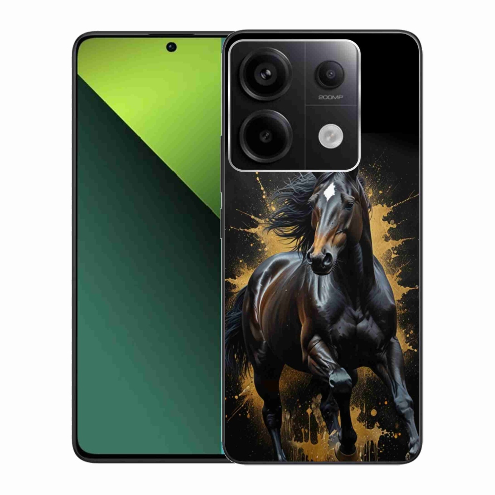 Gelový kryt mmCase na Xiaomi Redmi Note 13 Pro 5G/Poco X6 5G - elegantní černý hřebec