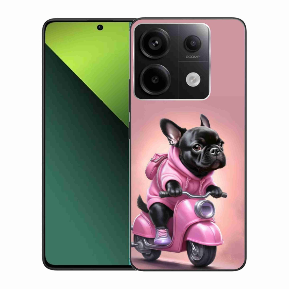 Gelový kryt mmCase na Xiaomi Redmi Note 13 Pro 5G/Poco X6 5G - francouzský buldoček na skútru