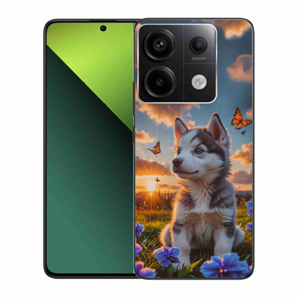 Gelový kryt mmCase na Xiaomi Redmi Note 13 Pro 5G/Poco X6 5G - husky při západu slunce