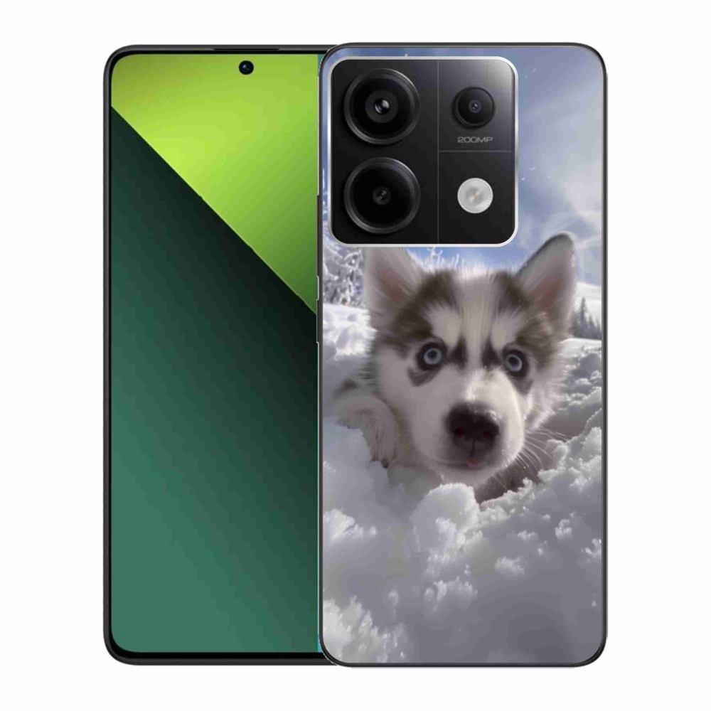 Gelový kryt mmCase na Xiaomi Redmi Note 13 Pro 5G/Poco X6 5G - husky ve sněhu