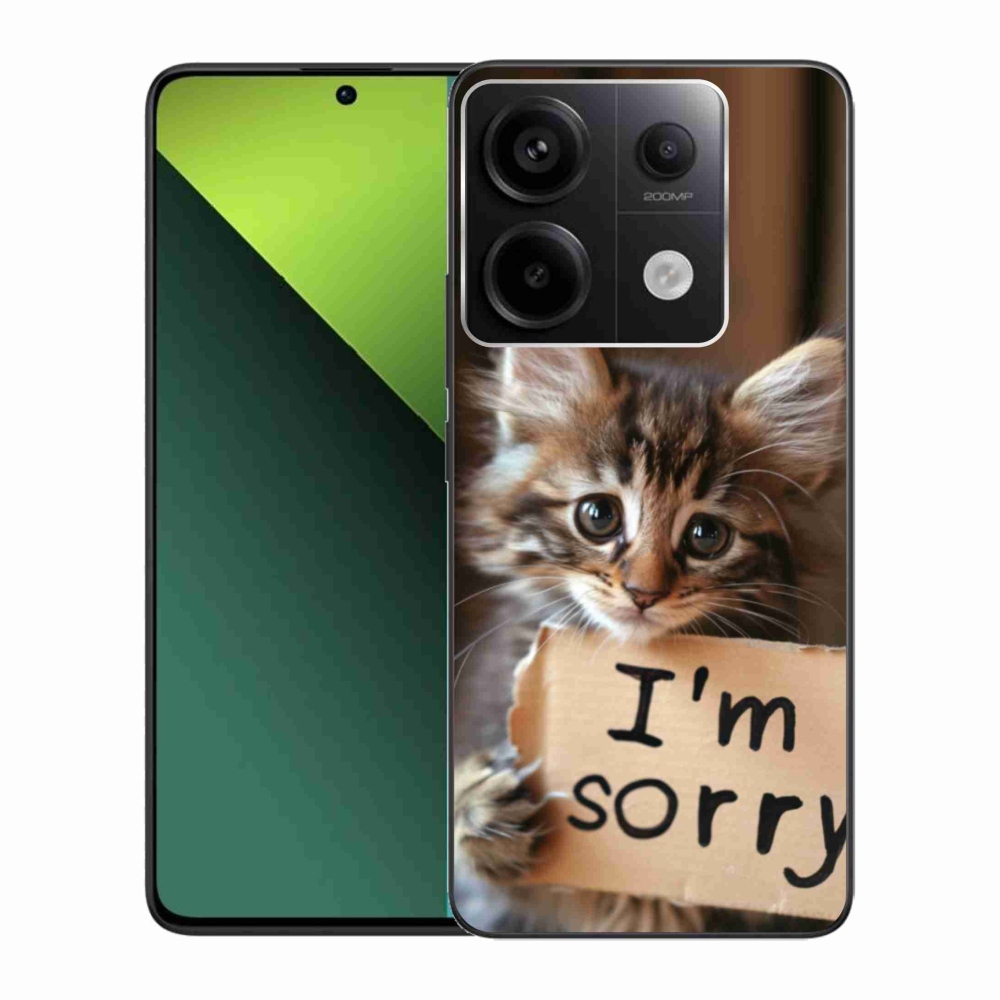 Gelový kryt mmCase na Xiaomi Redmi Note 13 Pro 5G/Poco X6 5G - kočíčí omluva