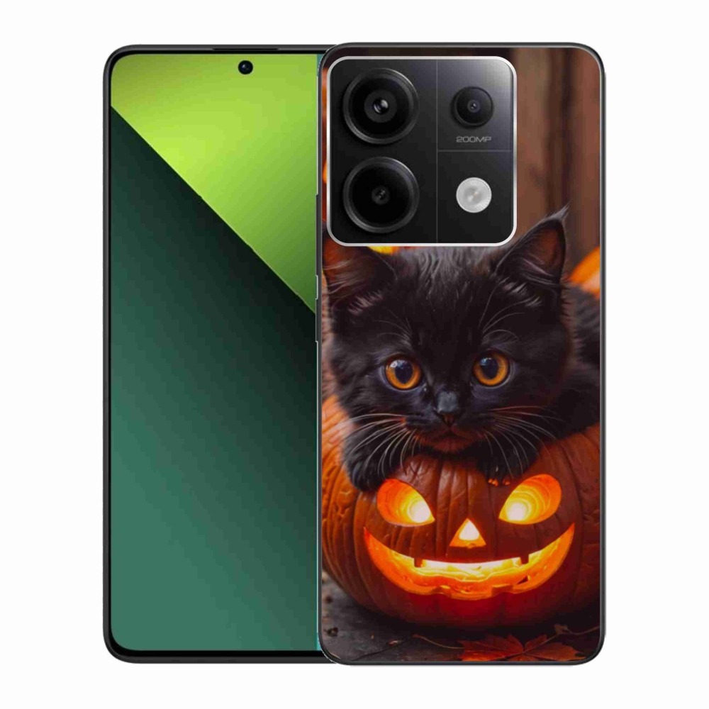 Gelový kryt mmCase na Xiaomi Redmi Note 13 Pro 5G/Poco X6 5G - kotě a dýně