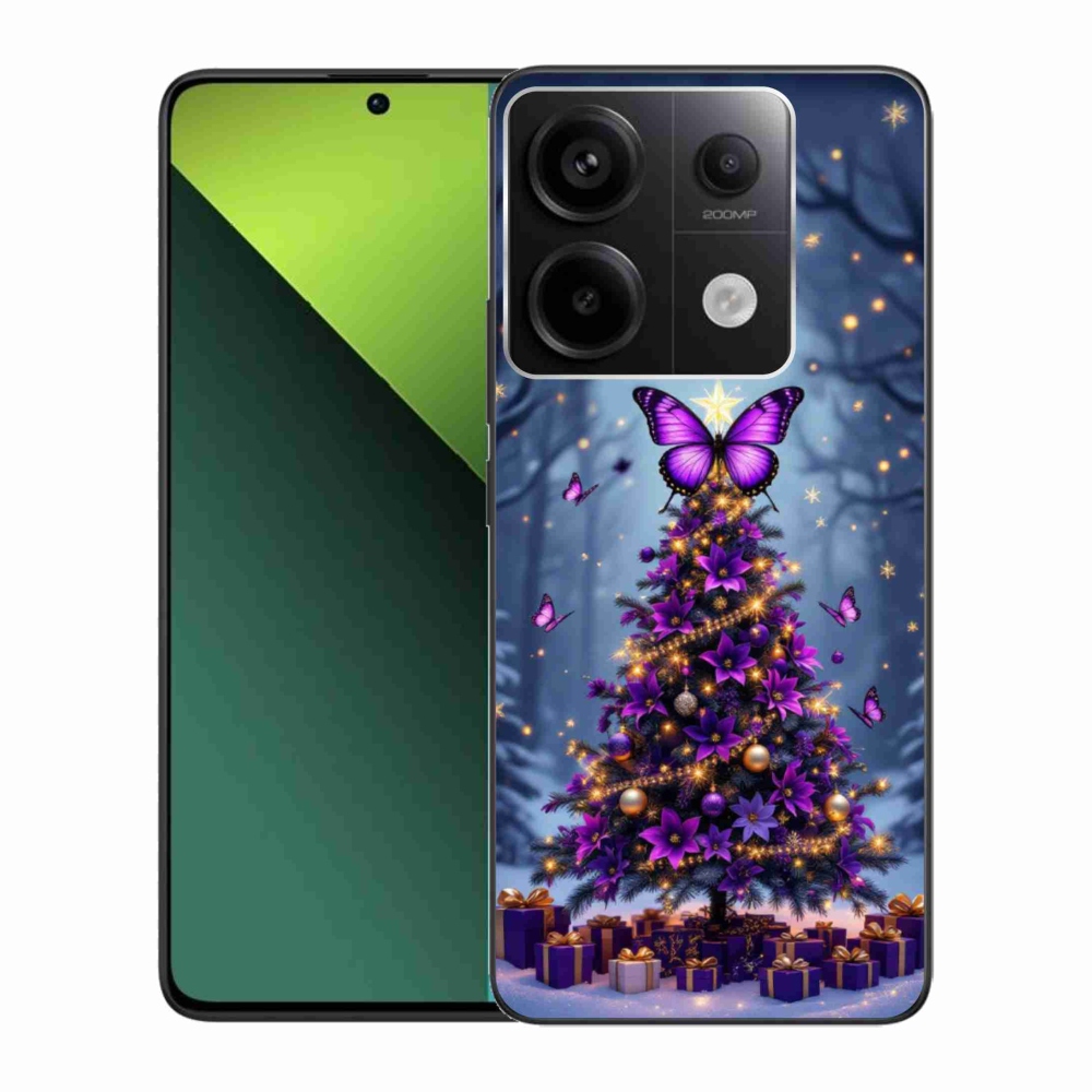 Gelový kryt mmCase na Xiaomi Redmi Note 13 Pro 5G/Poco X6 5G - motýlí vánoční stromek
