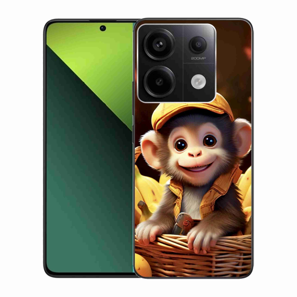 Gelový kryt mmCase na Xiaomi Redmi Note 13 Pro 5G/Poco X6 5G - opice v košíku