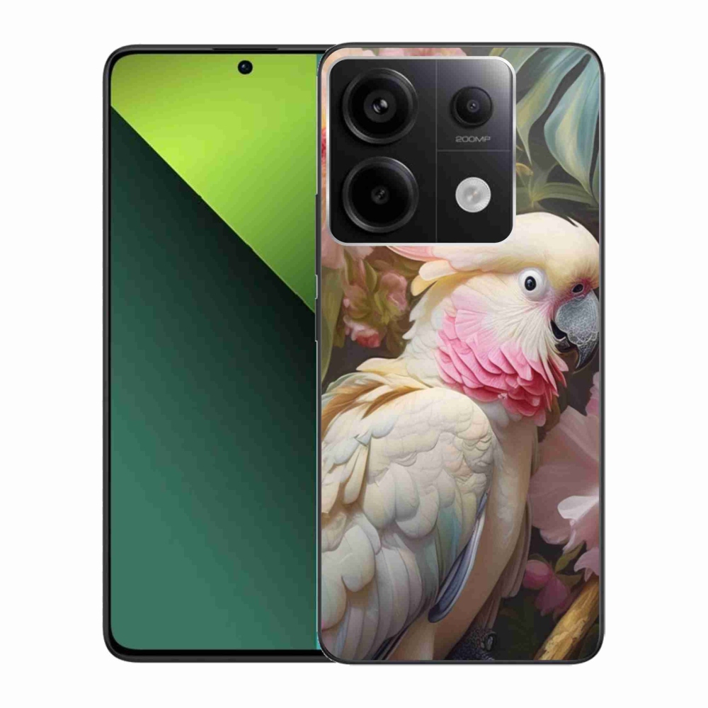 Gelový kryt mmCase na Xiaomi Redmi Note 13 Pro 5G/Poco X6 5G - papoušek kakadu růžový 2